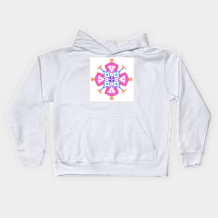 This is a colored mandala Kids Hoodie